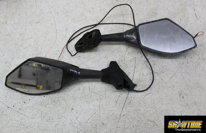 00-02 KAWASAKI NINJA ZX6R CARBON LEFT RIGHT MIRRORS MIRROR PAIR