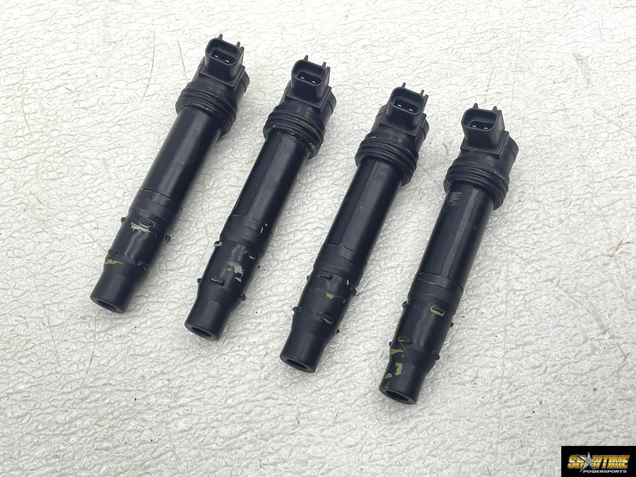 07-08 KAWASAKI NINJA ZX6R IGNITION COILS COIL SPARK PLUG CAPS STICKS 21171-1282