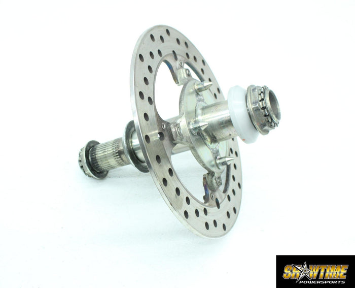 11-13 DUCATI 848 EVO REAR BACK WHEEL HUB ROTOR DISC AXLE