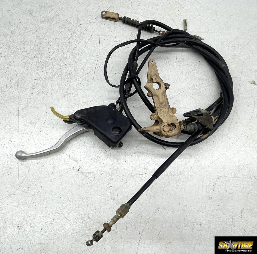 05-09 KAWASAKI BRUTE FORCE 750 KVF750 CLUTCH LEVER PERCH MOUNT BRACKET CABLE