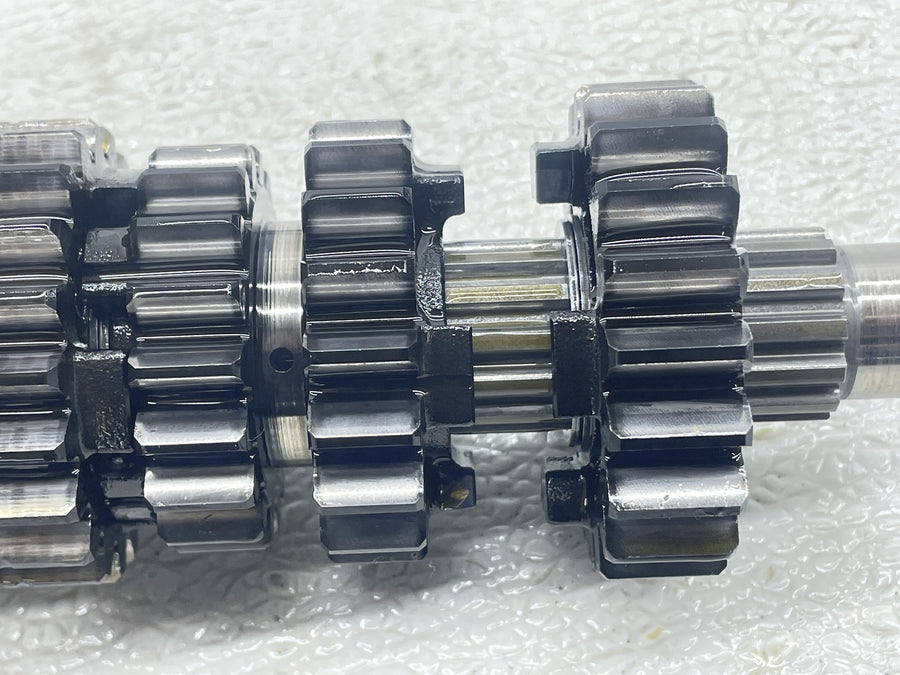08-16 YAMAHA YZF R6 L ENGINE TRANSMISSION GEARS OUTPUT MAIN SHAFT DRUM
