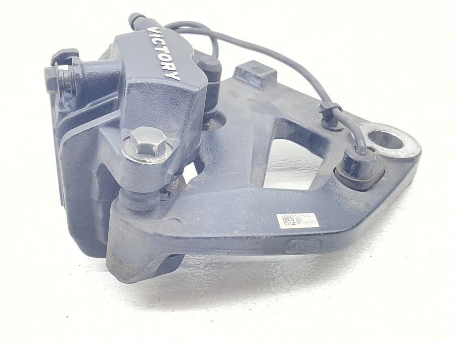 12-17 VICTORY CROSS COUNTRY TOUR REAR BACK BRAKE CALIPER W MOUNT BRACKET