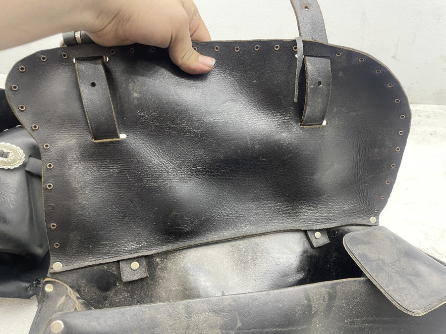 07-11 HARLEY-DAVIDSON SPORTSTER 1200 XL1200C LEATHER SADDLEBAGS SET PAIR
