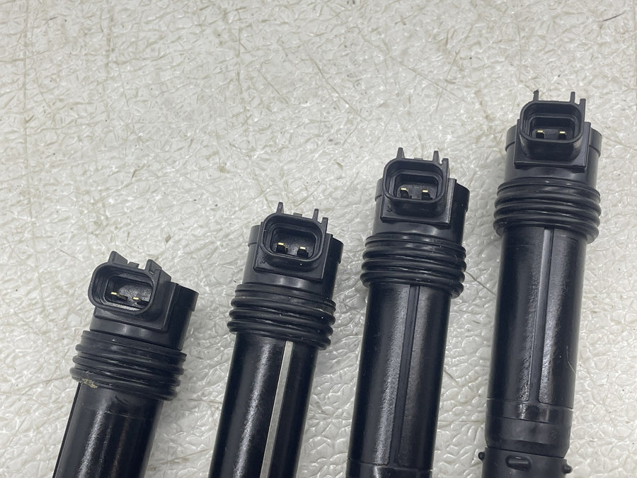 19-23 KAWASAKI NINJA ZX6R ZX636 IGNITION COILS COIL SPARK PLUG CAPS STICK SET