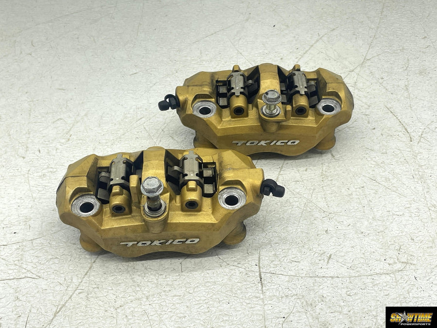 04-05 KAWASAKI NINJA ZX10R RIGHT LEFT FRONT BRAKE CALIPER SET PAIR CALIPERS