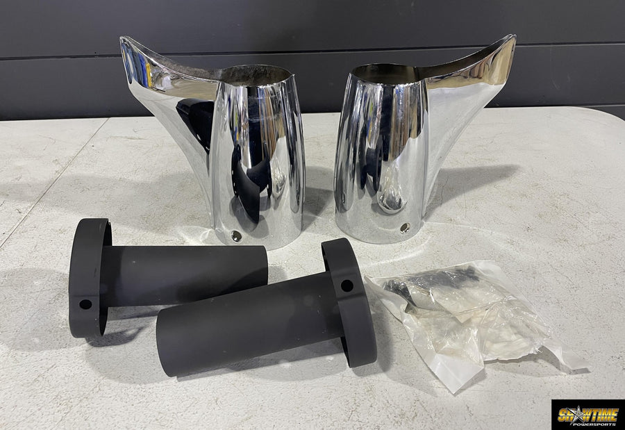 07-11 HARLEY-DAVIDSON ELECTRA GLIDE ROAD GLIDE ROAD KING FISHTAIL EXHAUST TIPS