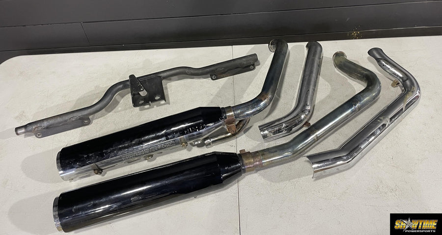 13-17 HARLEY-DAVIDSON SOFTAIL BREAKOUT MUFFLER EXHAUST SILENCER HEADERS SHIELDS