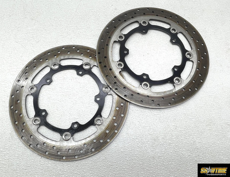 11-13 YAMAHA FZ8 FRONT LEFT RIGHT BRAKE ROTORS DISCS