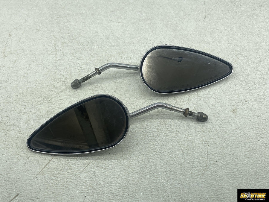 87-92 HARLEY-DAVIDSON LOW RIDER FXLR TEAR DROP REAR VIEW MIRROR SET PAIR MIRRORS