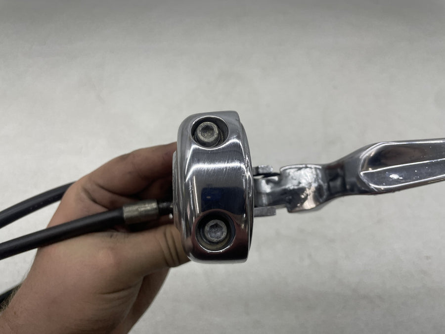 00-05 HARLEY-DAVIDSON DYNA LOW RIDER FXDL CHROME CLUTCH PERCH LEVER W/ CABLE