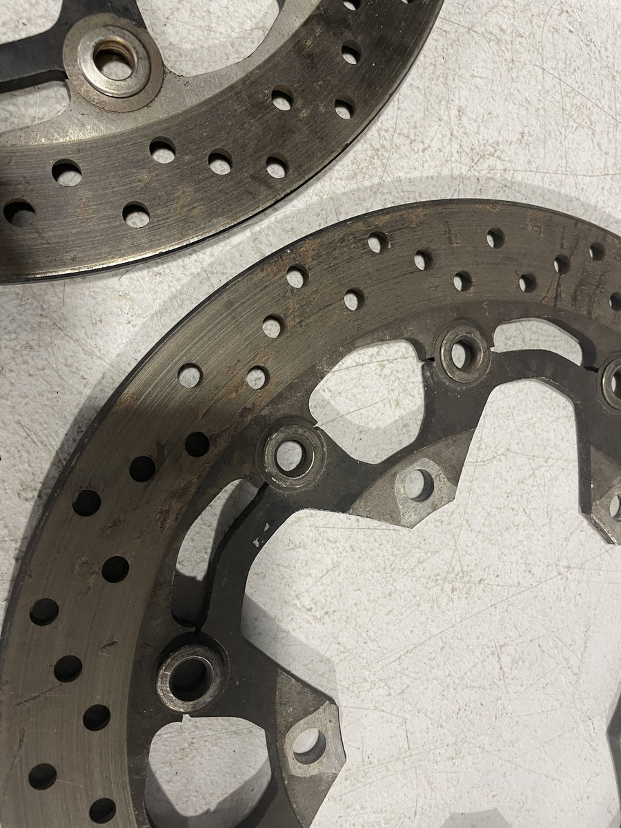 08-20 SUZUKI HAYABUSA FRONT LEFT RIGHT BRAKE ROTORS DISCS 59210-15H10