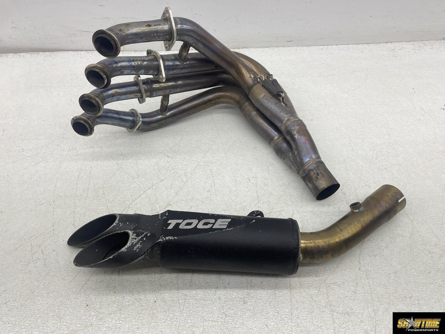 19-23 KAWASAKI NINJA ZX6R ZX636 TOCE EXHAUST PIPE MUFFLER SLIP ON CAN HEADER
