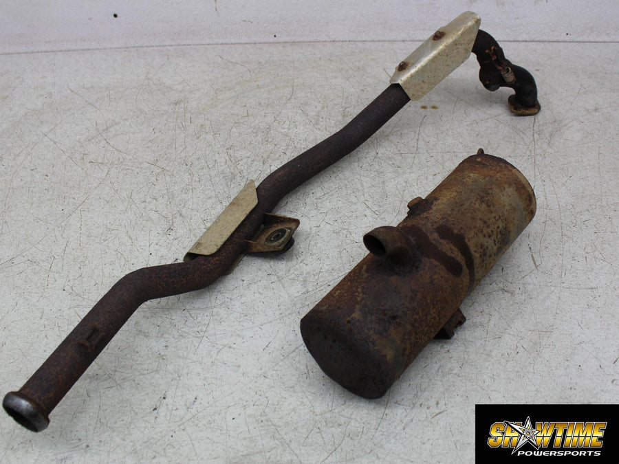 02 POLARIS SPORTSMAN 400 FULL EXHAUST SYSTEM HEADER PIPE MUFFLER