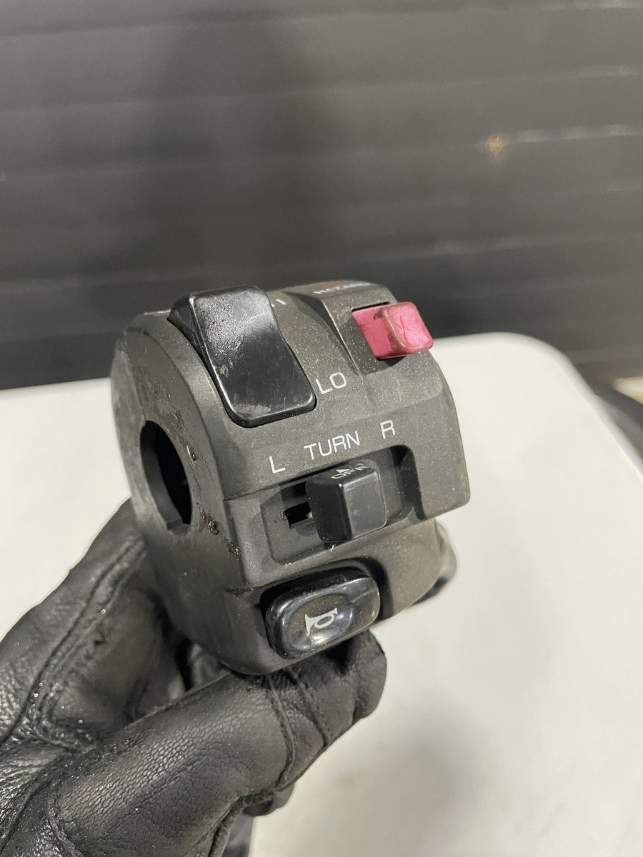 93-01 KAWASAKI NINJA ZX11 LEFT CLIP ON HANDLE HORN SIGNALS SWITCH SWITCHES