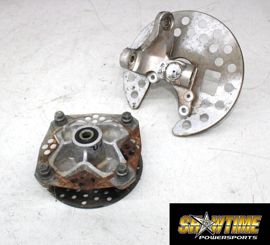 01-05 YAMAHA RAPTOR YFM 660 FRONT RIGHT WHEEL HUB W/ ROTOR SPINDLE