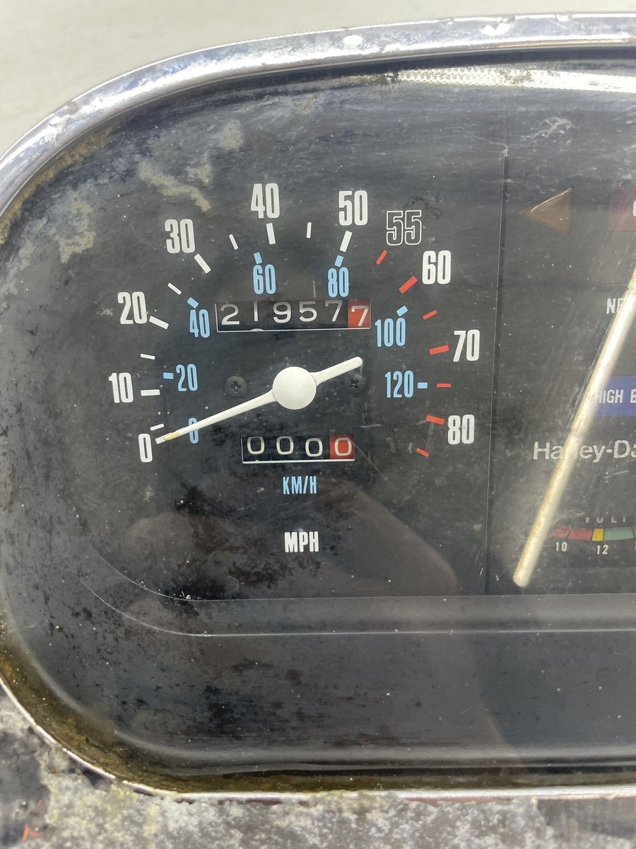 81 HARLEY-DAVIDSON TOUR GLIDE FLT GAUGES GAUGE METER SPEEDO TACH 21K