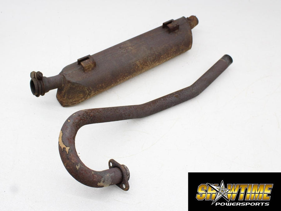 06-11 POLARIS HAWKEYE 300 EXHAUST HEADER MUFFLER PIPE SET