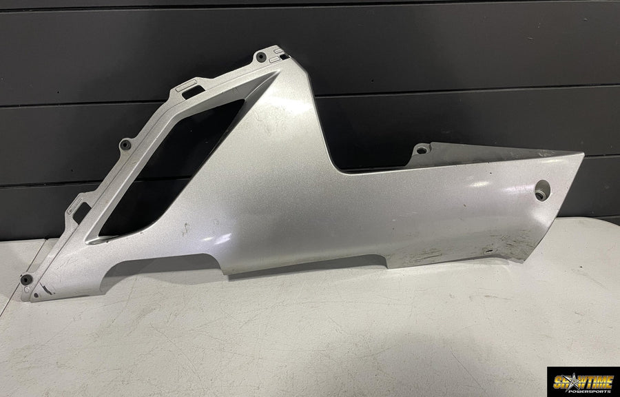 07-08 KAWASAKI NINJA ZX6R LEFT LOWER BOTTOM BELLY SIDE FAIRING COWL