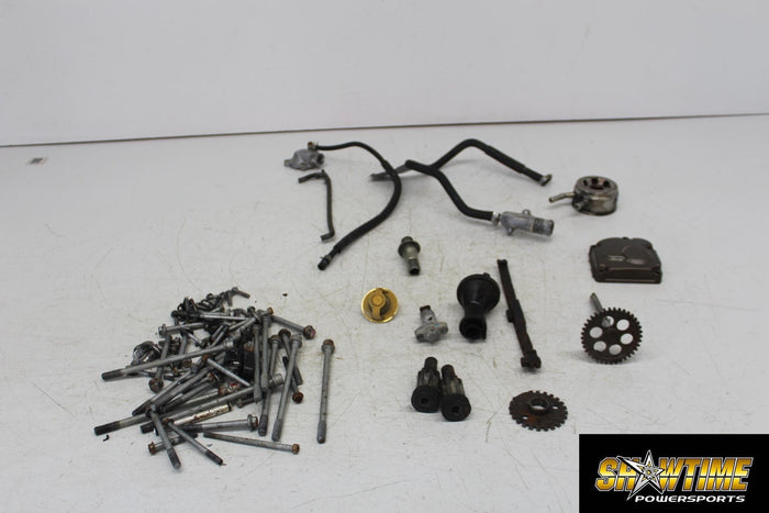 00-01 KAWASAKI NINJA ZX9R ENGINE PARTS HEAT EXCHANGER TIMING COVER GEAR HARDWARE