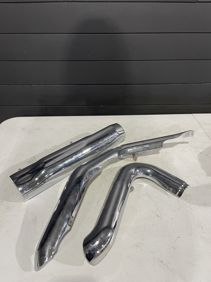 17-23 HARLEY-DAVIDSON STREET GLIDE FLHX EXHAUST HEADERS PIPES SHIELDS CROSSOVER