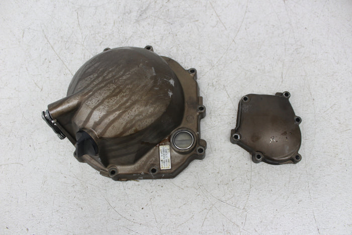 00-02 KAWASAKI NINJA ZX6R CLUTCH SIDE TIMING ENGINE MOTOR COVER PAIR