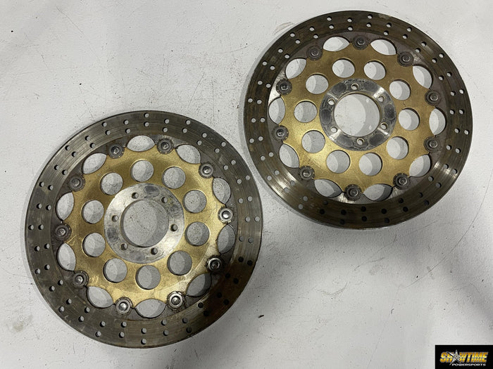 97-03 DUCATI ST2 FRONT LEFT RIGHT BRAKE ROTORS DISCS