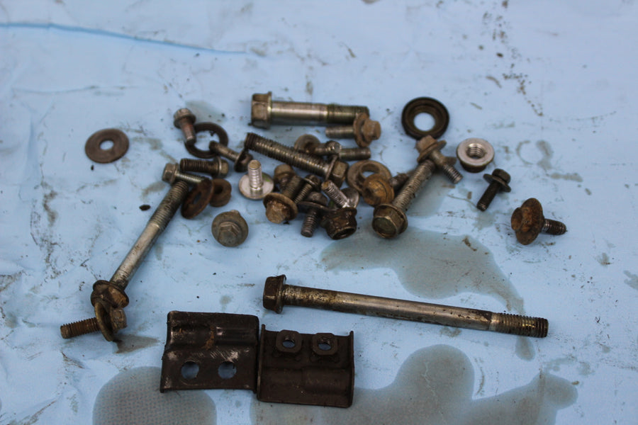 2002 KAWASAKI KX100 PARTS LOT PEGS CLUTCH LEVER CABLE NUTS BOLTS