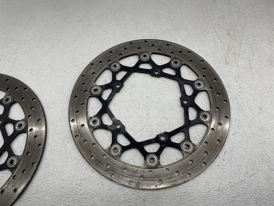 06-15 YAMAHA FZ1 FRONT LEFT RIGHT BRAKE ROTORS DISCS