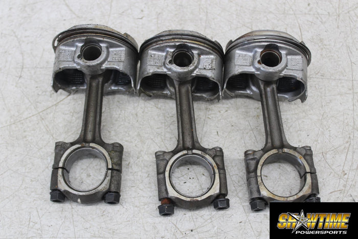 00-01 KAWASAKI NINJA ZX12R ENGINE MOTOR BLOCK PISTONS W RODS SET OF 3