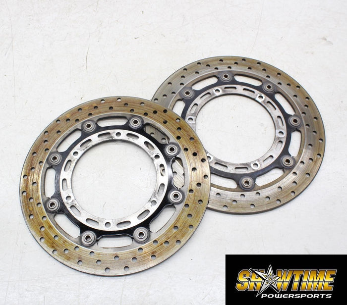 00-01 YAMAHA YZF R1 FRONT LEFT RIGHT BRAKE ROTORS DISCS 5JJ-2581T-11-00