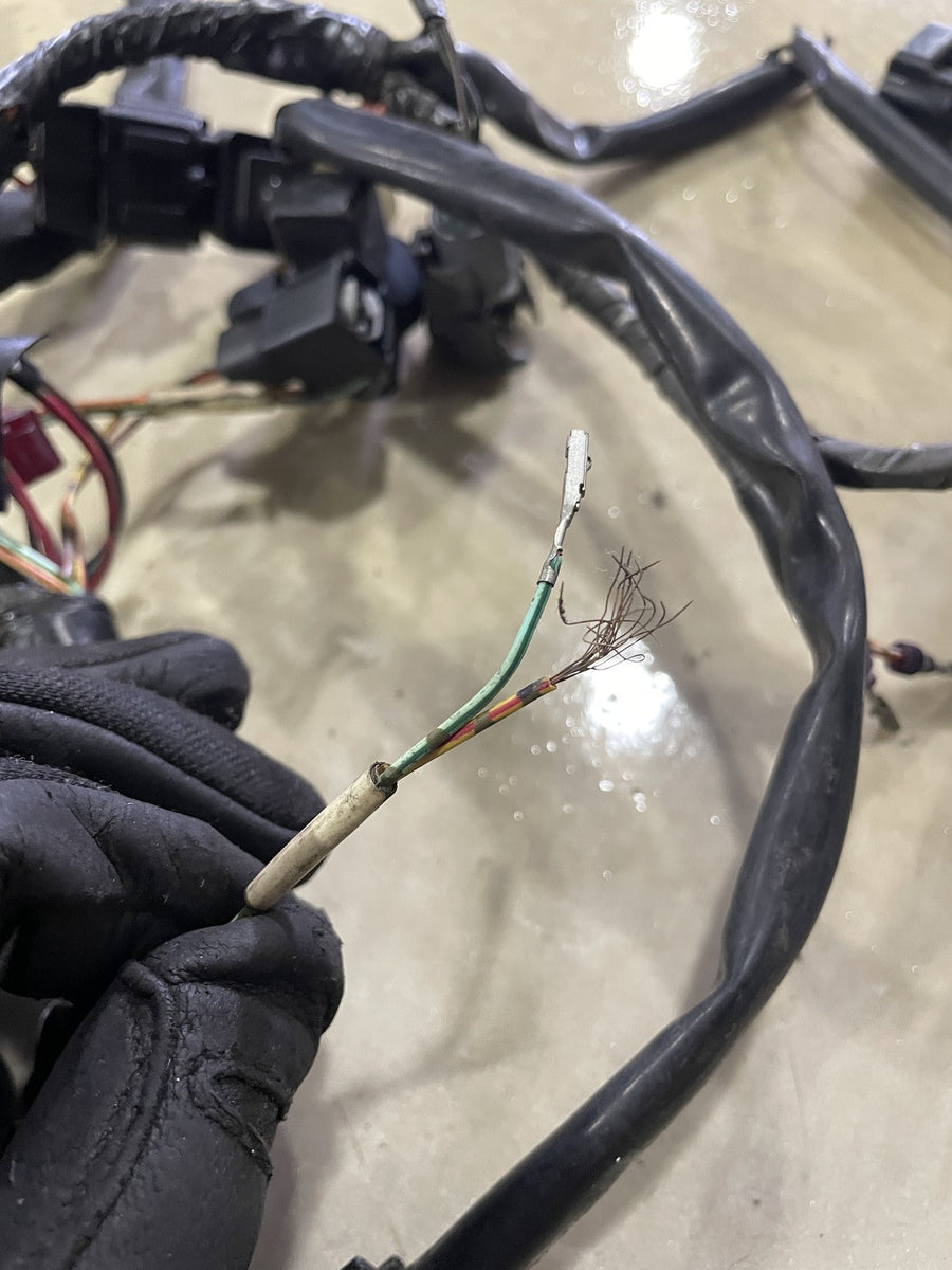 07-08 SUZUKI GSXR1000 MAIN ENGINE WIRING HARNESS MOTOR WIRE LOOM DAMAGED