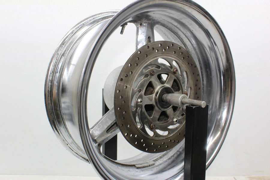 02-09 YAMAHA ROAD STAR XV1700PC WARRIOR CHROME REAR BACK WHEEL RIM 17X9 (READ)