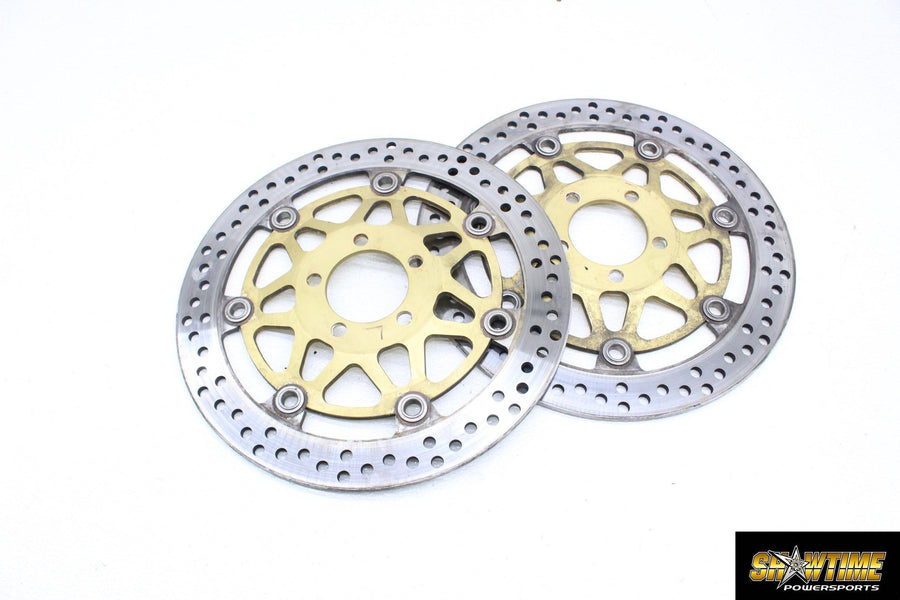 00-02 KAWASAKI NINJA ZX6R FRONT LEFT RIGHT BRAKE ROTORS DISCS 41080-1442-A4