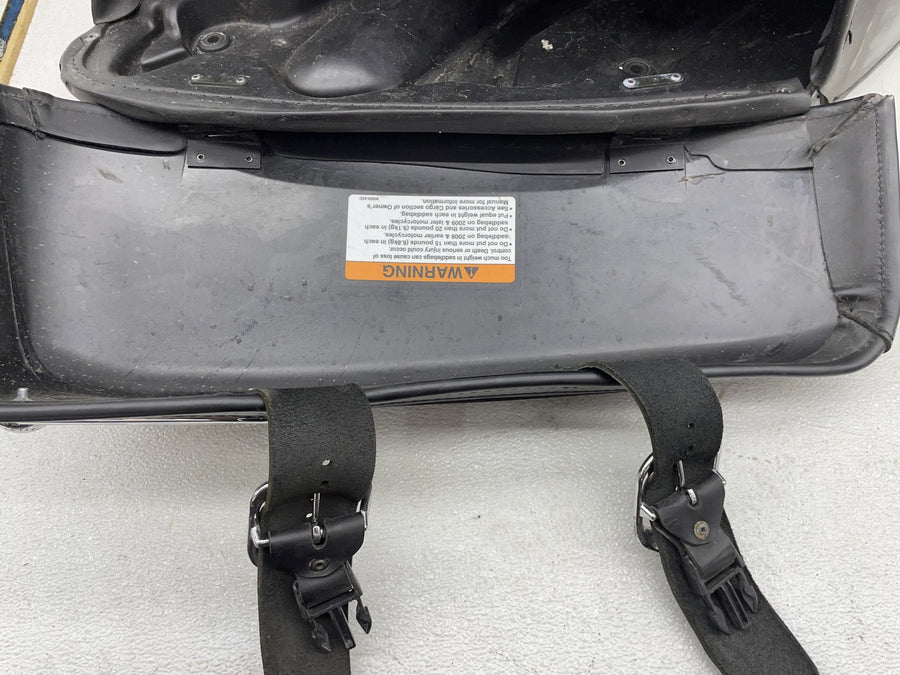 07-11 HARLEY-DAVIDSON ROAD KING CLASSIC FLHRC LEATHER SADDLEBAGS STORAGE PAIR