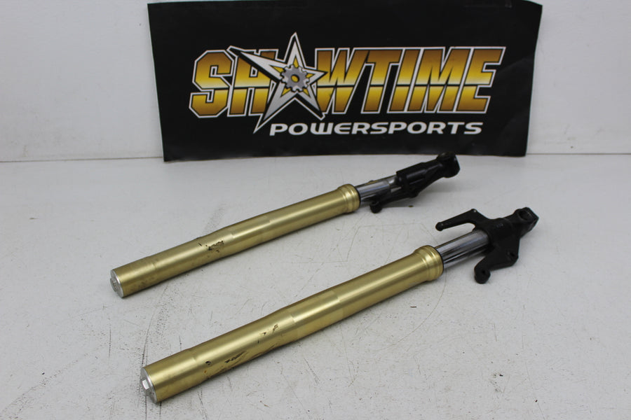 09-12 TRIUMPH STREET TRIPLE 675 FRONT FORKS SHOCK SUSPENSION SET PAIR