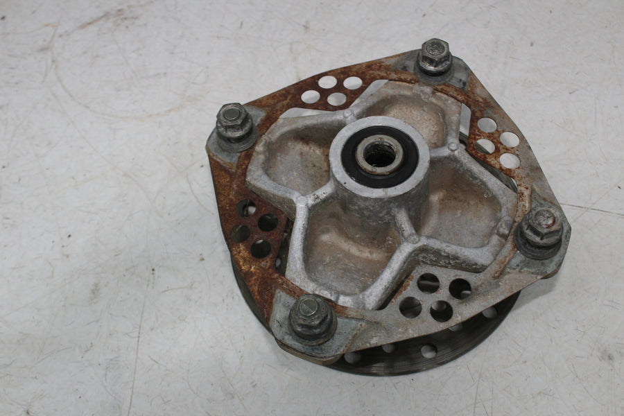 01-05 YAMAHA RAPTOR YFM 660 FRONT RIGHT WHEEL HUB W/ ROTOR SPINDLE