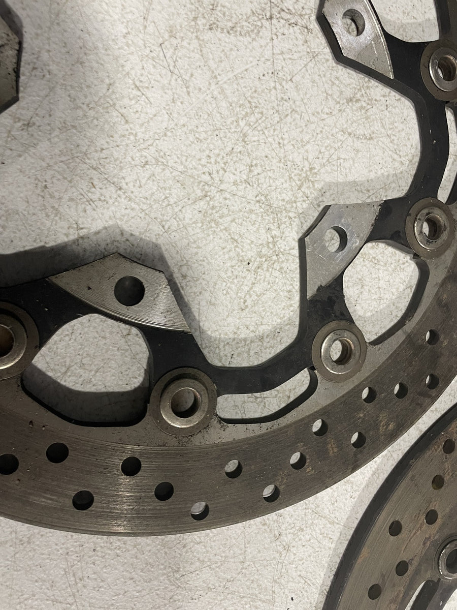 08-20 SUZUKI HAYABUSA FRONT LEFT RIGHT BRAKE ROTORS DISCS 59210-15H10