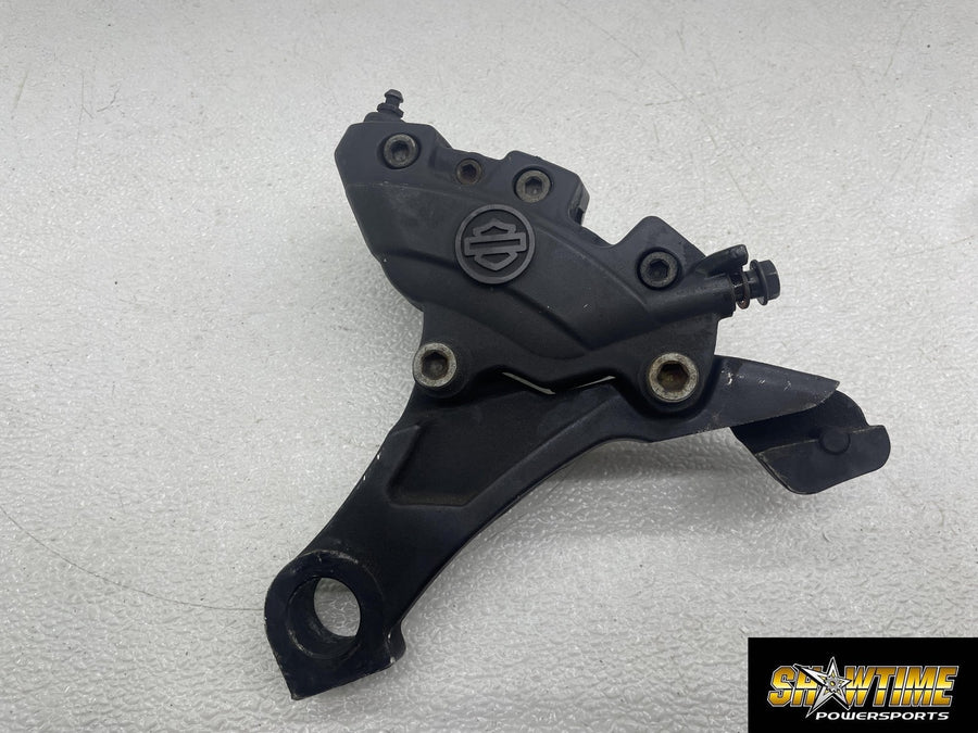12-16 HARLEY-DAVIDSON STREET GLIDE FLHX REAR BACK BRAKE CALIPER W MOUNT BRACKET