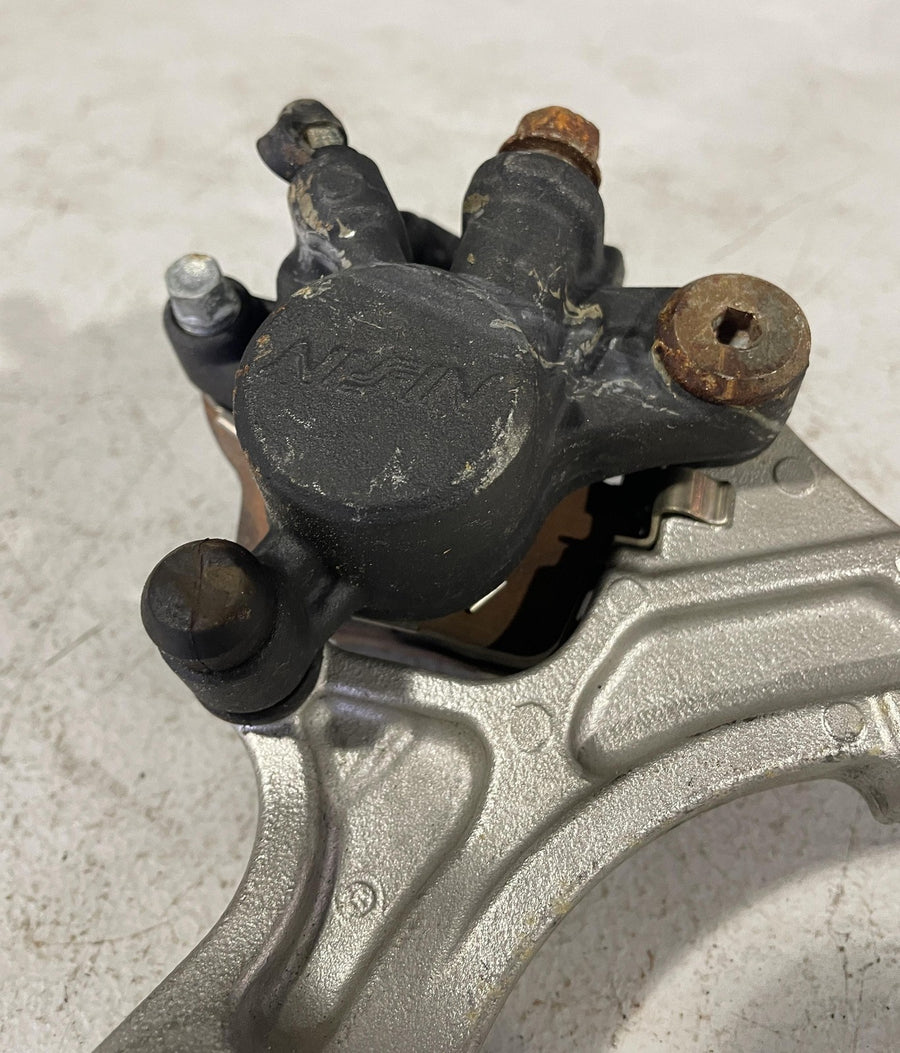 07-12 HONDA CBR600RR REAR BACK BRAKE CALIPER W MOUNT BRACKET