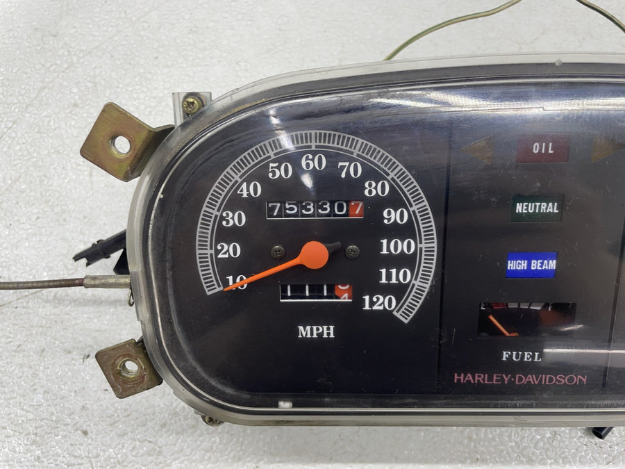 89-91 HARLEY-DAVIDSON ELECTRA GLIDE CLASSIC FLHTC GAUGES METER SPEEDO TACH 75K