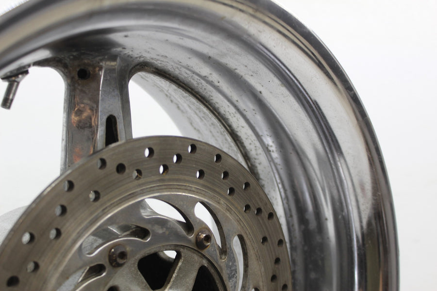 02-09 YAMAHA ROAD STAR XV1700PC WARRIOR CHROME REAR BACK WHEEL RIM 17X9 (READ)