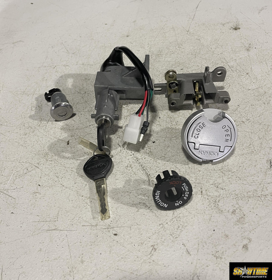 06-12 KYMCO AGILITY 50 IGNITION LOCK KEY SET W/ SEAT LOCK