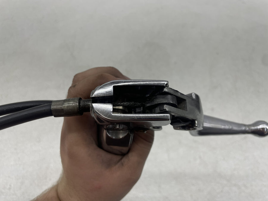 00-05 HARLEY-DAVIDSON DYNA LOW RIDER FXDL CHROME CLUTCH PERCH LEVER W/ CABLE