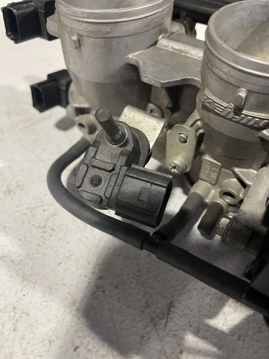 07-08 KAWASAKI NINJA ZX6R THROTTLE BODY BODIES FUEL INJECTORS TPS STVA