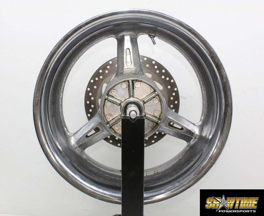 02-09 YAMAHA ROAD STAR XV1700PC WARRIOR CHROME REAR BACK WHEEL RIM 17X9 (READ)