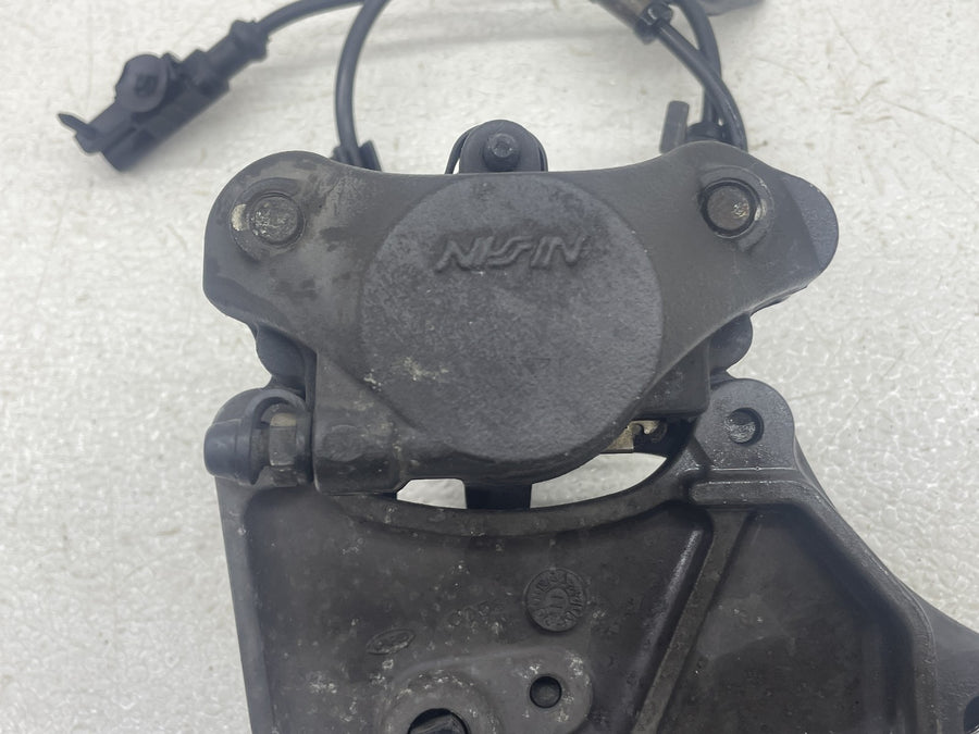 10-14 KAWASAKI CONCOURS 14 ZG1400 ABS REAR BACK BRAKE CALIPER MOUNT SPEED SENSOR