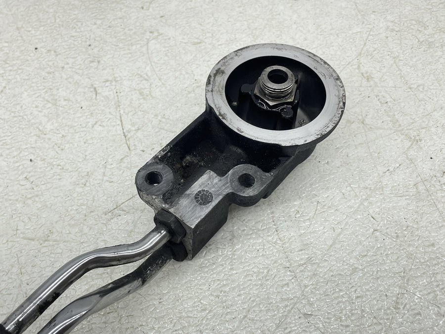 99-01 HARLEY-DAVIDSON SOFTAIL FAT BOY FLSTF ENGINE OIL FILTER MOUNT W/ LINES