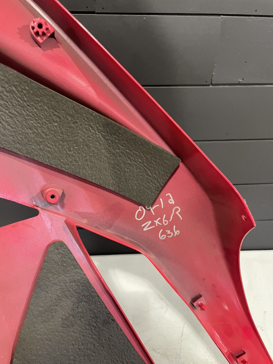 09-12 KAWASAKI NINJA ZX6R RIGHT LOWER MID UPPER SIDE FAIRING COWL