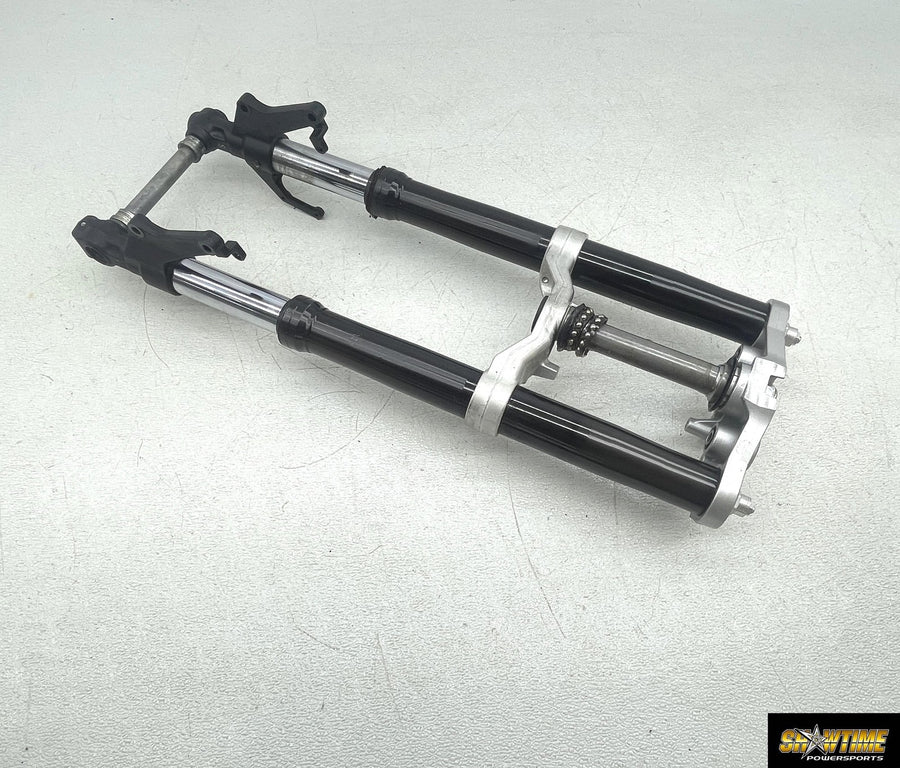 06-15 YAMAHA FZ1 FZ1S FRONT FORKS SHOCK SUSPENSION TRIPLE TREE STRAIGHT