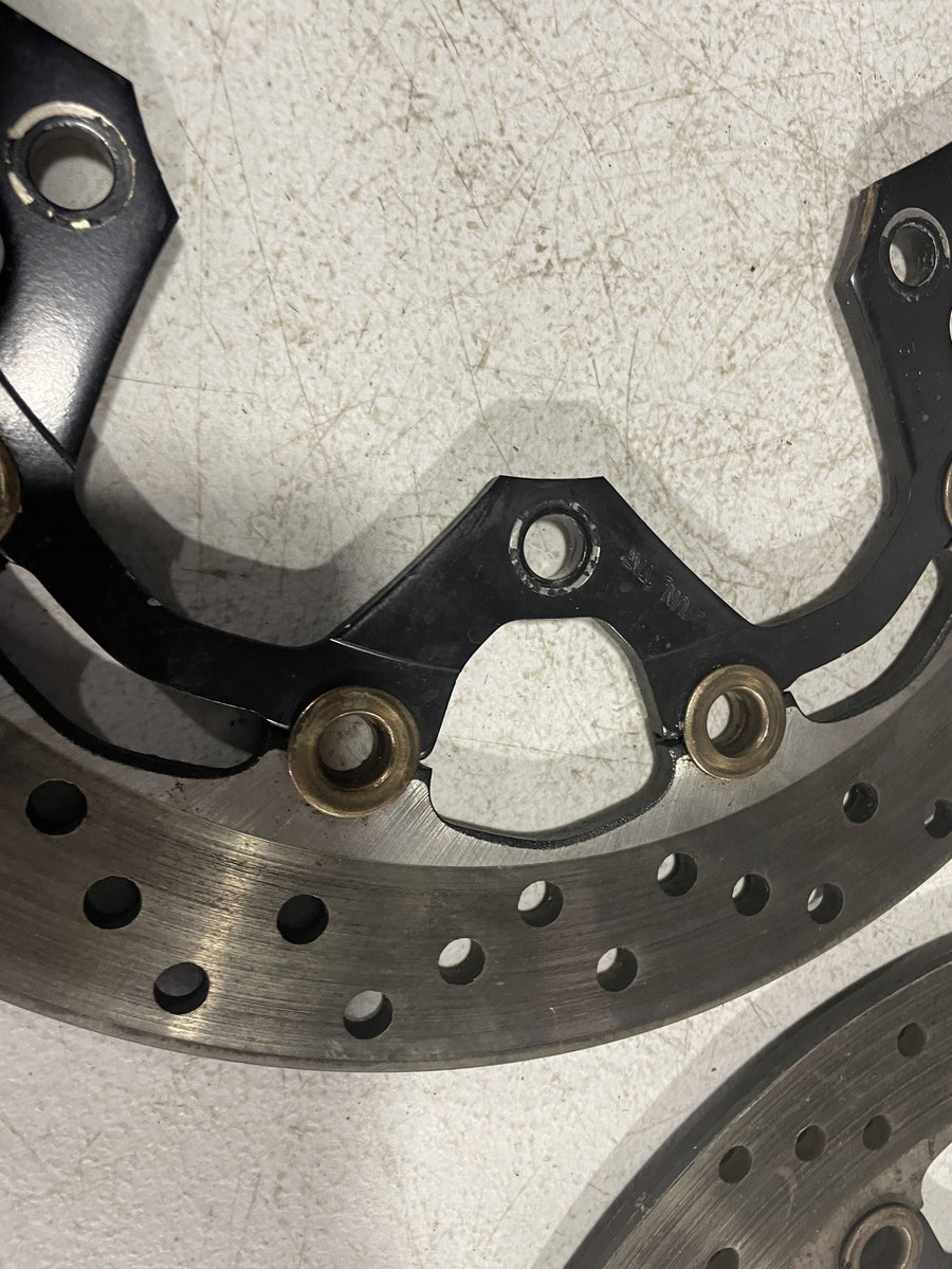 08-20 SUZUKI HAYABUSA FRONT LEFT RIGHT BRAKE ROTORS DISCS 59210-15H10